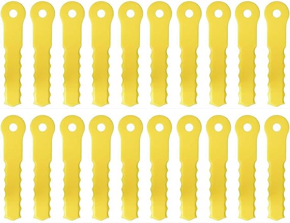 Chuancheng 20pcs Lawnmover Plastic Blades Accessories for Weed-Warrior 70289A Push-N-Load Grass Trimmer Replacement Parts