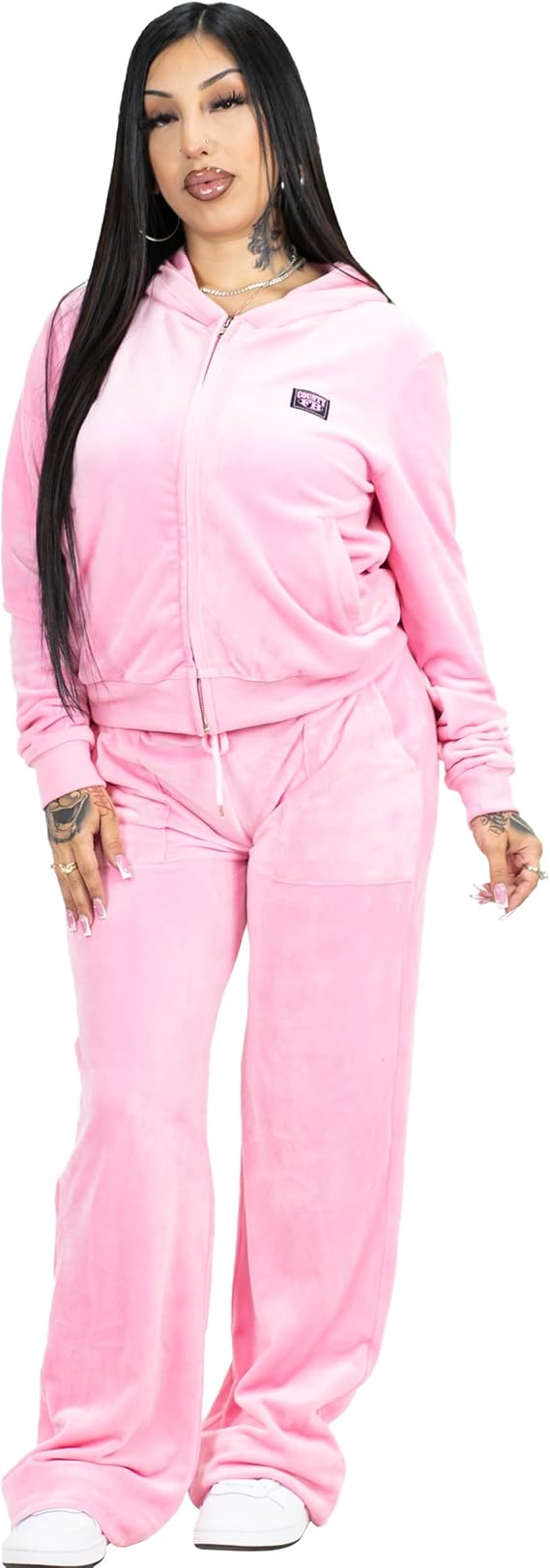 FB County Velour Tracksuit, 2-Piece, Cotton-Poly, for Women | for Women, Soft & Cozy, Cotton-Poly, Long Sleeve, Velvet, Matching Set