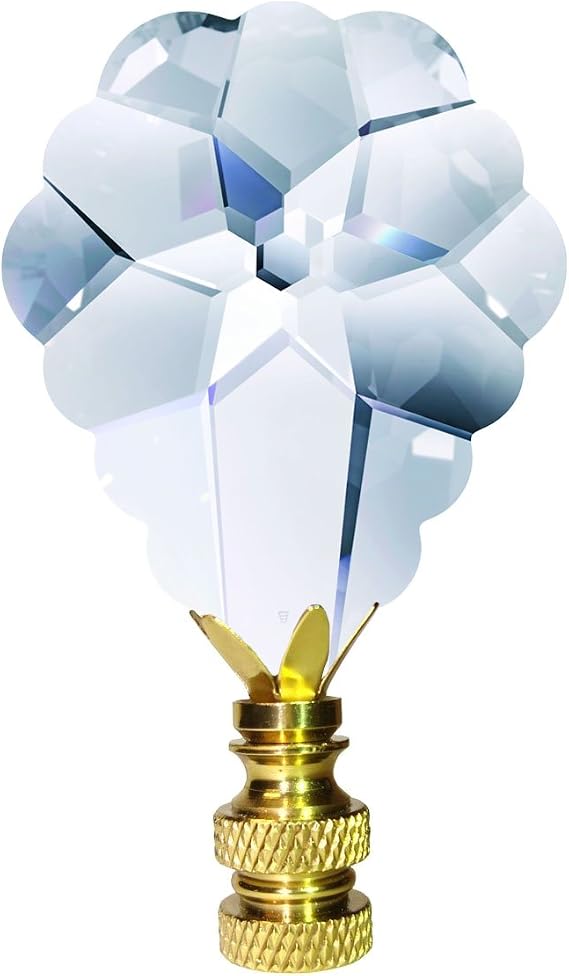 Crystal Lamp Finial Clear Swarovski Arabesque Pendalogue Prism Dazzling Lamp Shade Finial