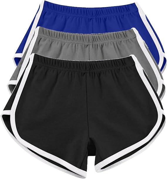 3pc Athletic Shorts for Women Workout Shorts Women Running Shorts for Women Gymcasual Summer