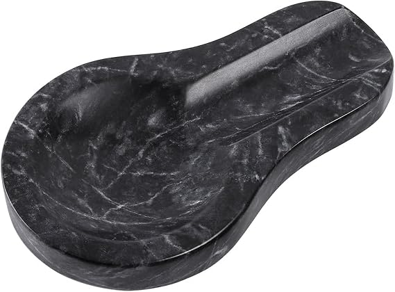 Marble Spoon Rest, Dark Gray, 4 * 6.5