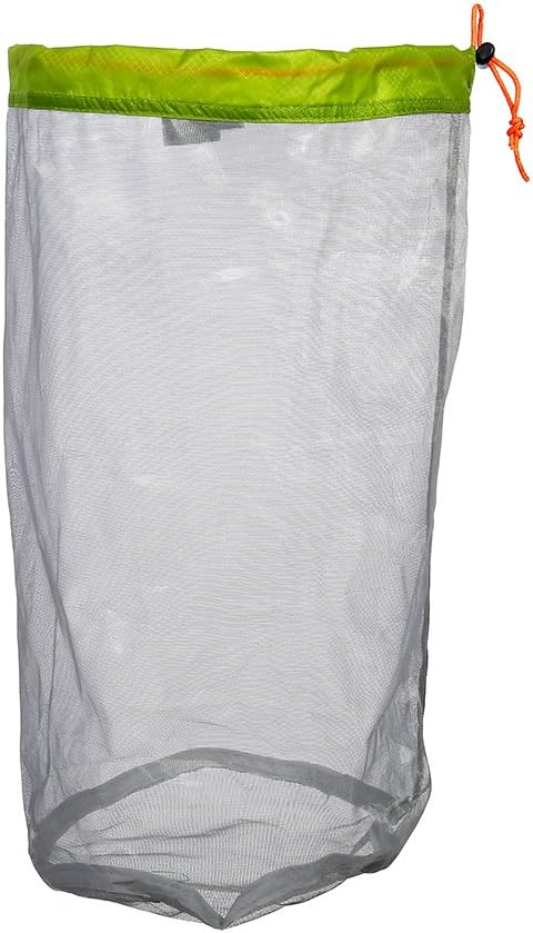 Mesh Storage Sack, Lightweight Breathable Drawstring Bag Nylon Mesh for Camping Hiking Backpacking Travel Outdoor Adventures