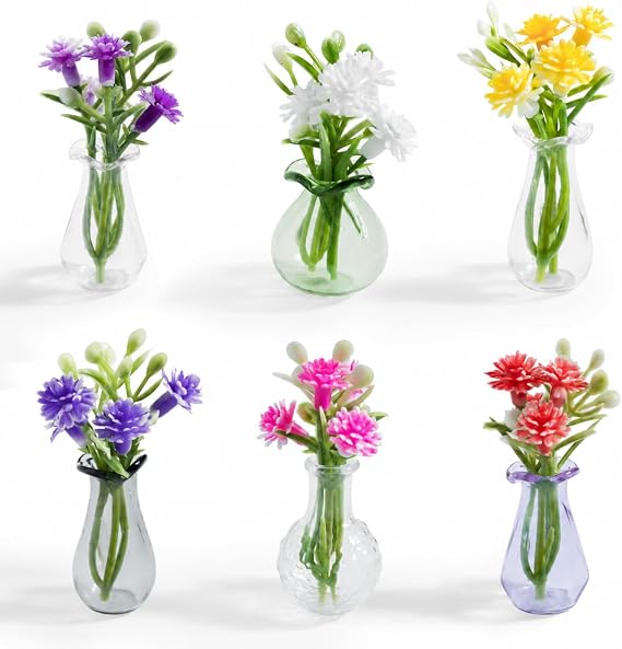 6 Pcs Cute Mini Vase Fridge Magnets, Whimsical Decor Magnets