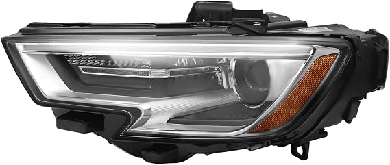 Headlight Assembly For 2017-2020 FOR Audi A3 Xenon(HID Models Only), Front HID Headlight,Left/Right Headlamp, Easy Plug and Play Installation,Simple Installation (Driver'S Side)
