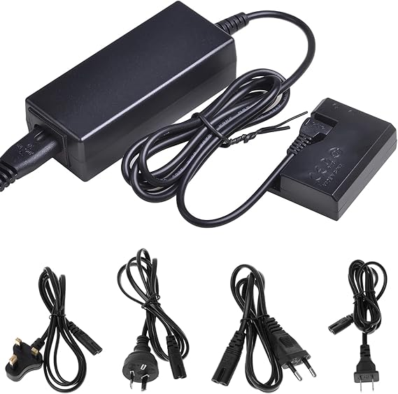 ACK-E10 AC Power Adapter Supply Kit and DR-E10 DC Coupler LP-E10 Dummy Battery for Canon EOS 4000D 2000D 1500D 1300D 1200D 1100D DSLR Camera(US Plug)