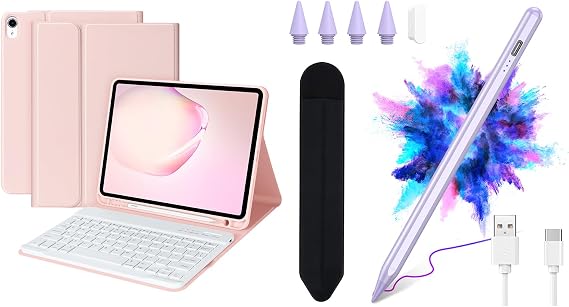 BQSS for iPad 10th Generation Keyboard Case 10.92022 & Stylus Pen for iPad 10th/9th/8th/7th/6th Gen