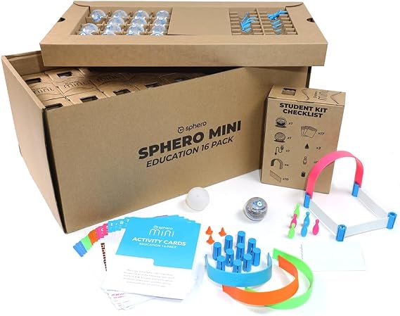 Sphero Mini App-Enabled Coding Robots for Classrooms, 16-Pack