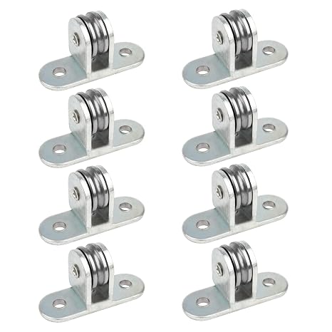 GBGS 8 Pcs 3/4" Small Pulley Block,Single Bearing Silent for 1/8" Cord,Max Load 132 lbs
