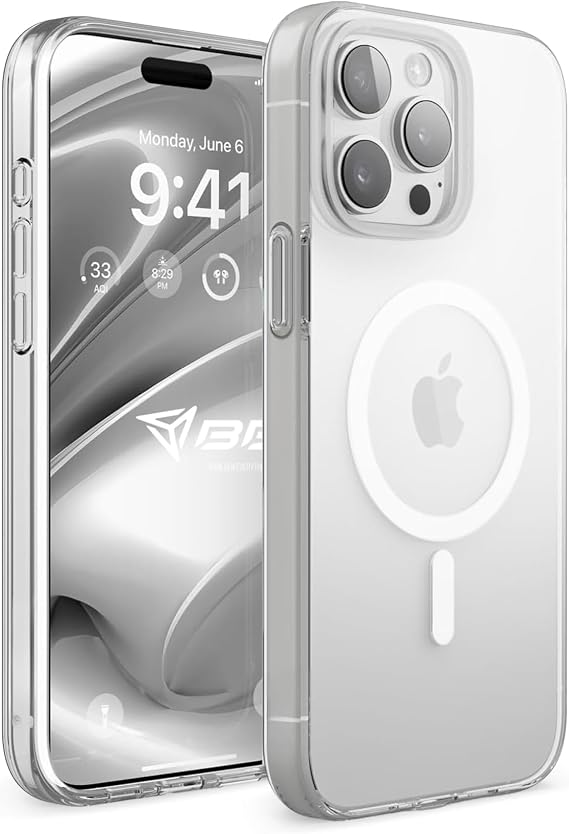 Babilden iPhone 14 Pro Max İçin Kılıf Magsafe İle Uyumlu Şeffaf Sert Kristal Mika Sararmaz Telefon Kılıfı