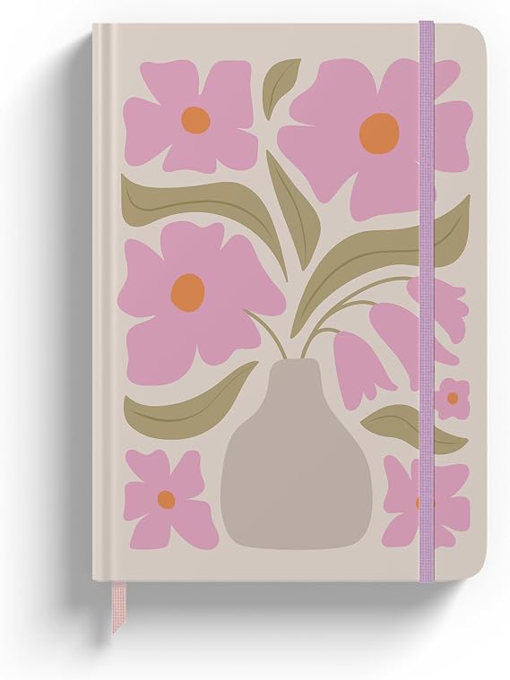 Rileys & Co Lined Notebook, 20x15cm, 240 Pages (Quirky Floral)