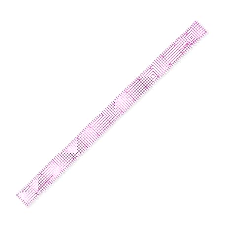 KEARING 1"x15" Clear Sewing Graph Ruler - PVC Plastic Pattern Grading Ruler | Flexible 1.2mm clear plastic 15" grid ruler for fashion design. Sandwich line markings never rub off for sewing