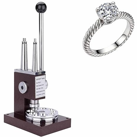 Ring Stretcher Reducer Tool with Dual Mandrels, Drilled Mounting Holes for Jewelers, Easily Adjusts Ring Sizes and Provides Precise Stretching