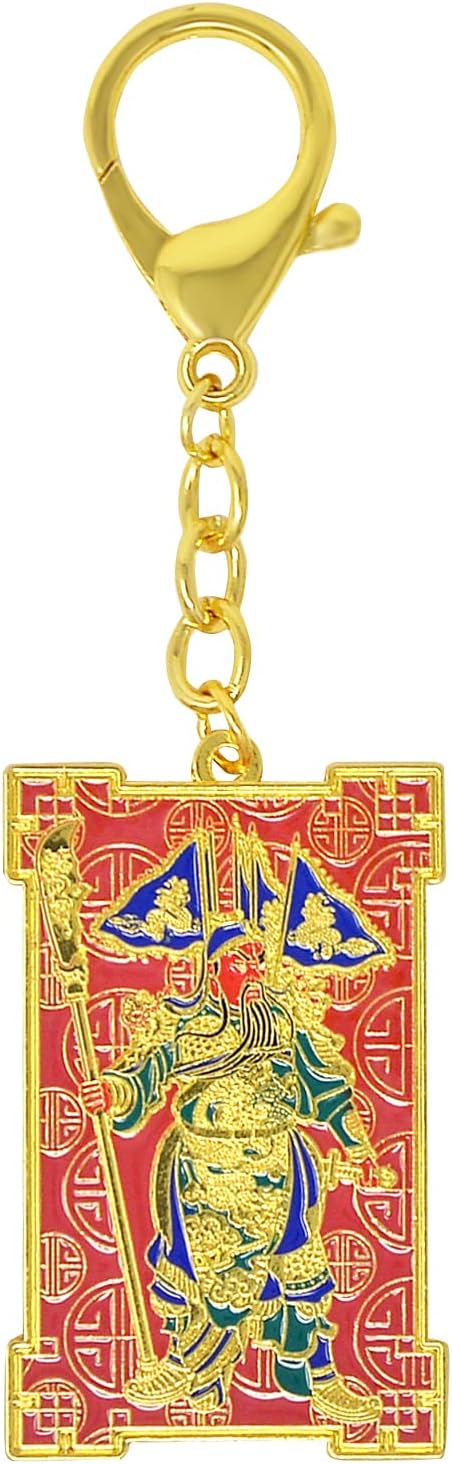 FengShui Dragon Kuan Kung Anti-Violence Talisman Keychain W4968
