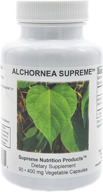 Supreme Nutrition Alchornea Supreme, 90 Pure Alchornea Leaf Vegetarian Capsules