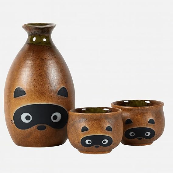 Mischievous Tanuki Sake Set
