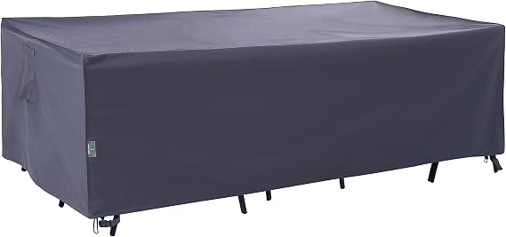 F&J Outdoors Extra Large Patio Furniture Cover, Grey, 140"W x 86"D x 30.5"H