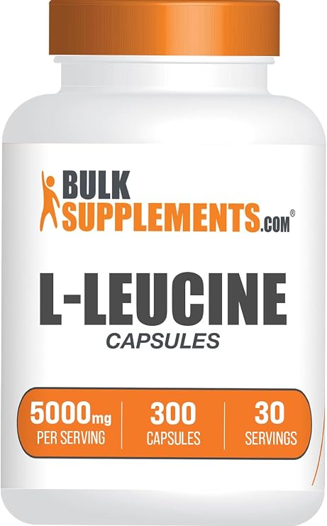 L-Leucine Capsules - Leucine Supplements, Leucine Amino Acid, BCAA Supplements, Leucine 5000mg - Gluten Free, 10 Capsules per Serving - 30-Day Supply, 300 Capsules