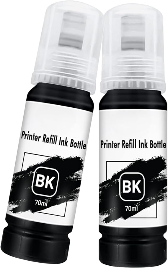 Printer Refill Ink Kit, Universal Bulk Refillable Ink for Continuous Ink Supply, Compatible with Epson, Canon, Dell, HP, Lexmark, Kodak, Xerox Printers (Black)