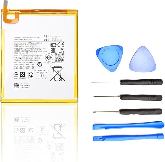 HQ-3565N HQ-3565S Battery Compatible with Galaxy Tab A7 Lite A7 Lite 8.7" 2021 SM-T220 SM-T225 SM-T225C SM-T225N Series 3.82V 19.48Wh 5100mAh with Tools