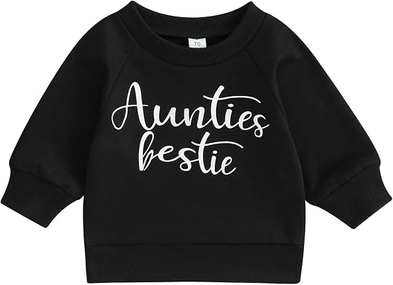 fhutpw Toddler Baby Boys Girls Sweatshirt Tops Letter Print Long Sleeve Pullover Shirts Fall Outfits Clothes