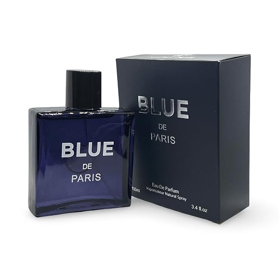 BLUE DE PARIS Eau De Parfum, 3.4 fl oz, Natural Spray Fragrance, French Essential Oil