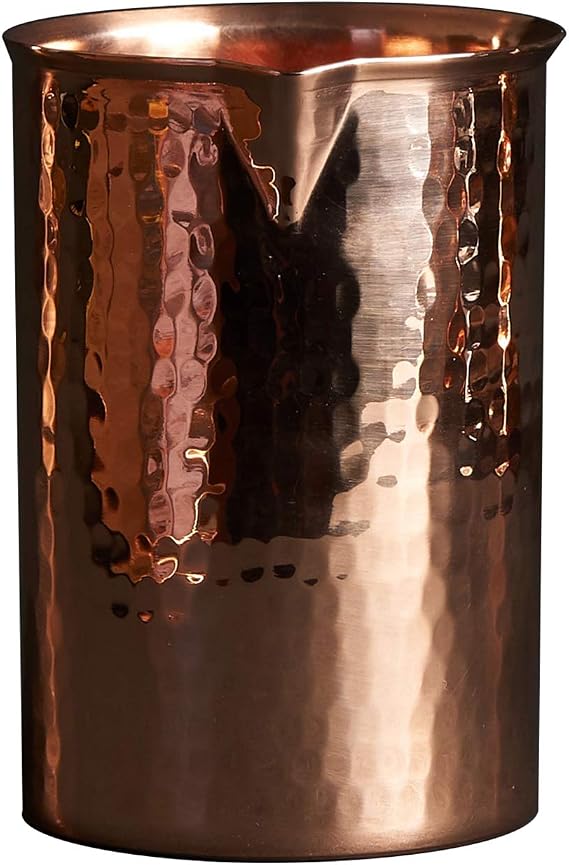 Sertodo Copper Cocktail Glass, Flat Bottom | Hand Hammered | 20 oz