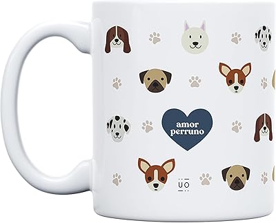 UO Dog Love Gift Mug, Gift for Friends, Gift for Friends, Original Christmas Gift, Secret Santa Gift, 350 ml, Ceramic