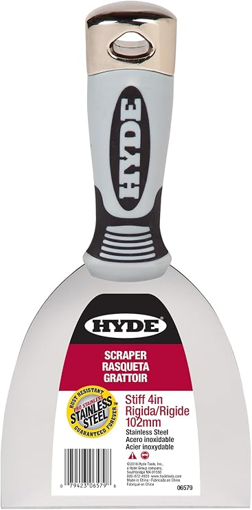 Hyde 06579 4-Inch Stiff Scraper, No Size, No Color
