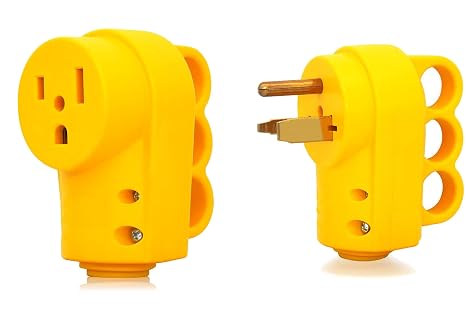 Veepeak NEMA 6-50R Receptacle Female Plug Replacement and NEMA 6-50P/ 6-30P Plug Replacement, 30/ 50 Amp 250 Volts