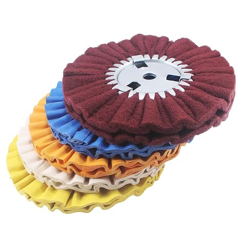 5 Pcs 8'' Airway Buffing Wheels with 5/8'' Arbor Hole
