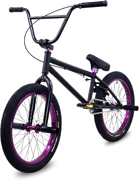 20 Inch BMX Bicycle Biketrial, Street BMX Bike, High Carbon Steel Body, Freestyle BMX-Adult Kids Beginner Level to Advanced Rider, Professional Grade Stunt Action BMX Bicycle