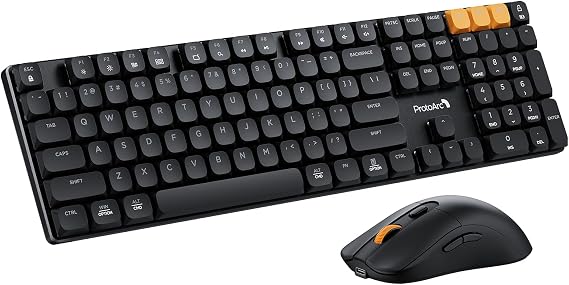 ProtoArc KM310 Wireless Mechanical Keyboard and Mouse, No Backlight
