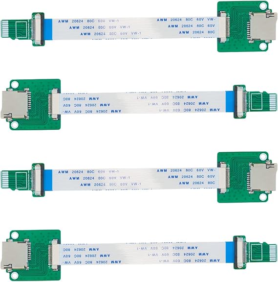 UCTRONICS Micro SD Male to Female Flexible Extender, 15cm/5.9in Micro SD Card Extension Cable Adapter Compatible with Raspberry Pi, Arduino, and 3D Printer, 4 Pack