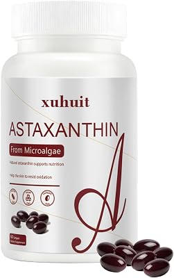 Astaxanthin 12mg Softgels, 120 Count for 4 Month Supply, Natural Antioxidant Supplement from Algae,Soy Free, Easy to Swallow 01