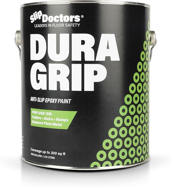 Dura Grip Amber Clear Anti-Slip Paint for Concrete, Wood, Tile and Metal Non-Skid Coating for Floor, Decking and Ramps Non-Slip Epoxy Paint (Quart)