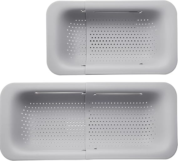 Collapsible Sink Colander Strainer Basket,Extendable Strainer Saver Portable Drainer Over Sink - Wash Vegetables and Fruits, Drain Cooked Pasta and Dry Dishes