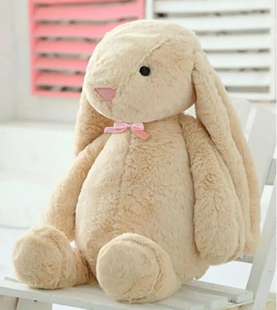 Uyku Arkadaşım Uzun Kulak Bunny Peluş Tavşan 65 cm Bej