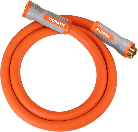 YAMATIC Flexible Garden Hose 5/8" x 5ft, 360 Swivel Handle, Burst 600 PSI