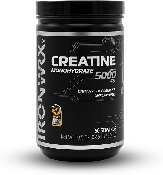 Creatine Monohydrate Powder | Unflavored | 60 SERVINGS | 5000 MG Creatine per Serving |For Muscle Growth and Brain Function