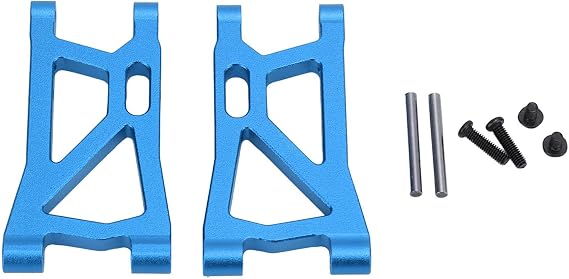RC Front Swing Arm Kit, Aluminum Replacement Swing Arm Set for REMO 1/16 SMAX 1621 1625 1631 1635 1651 1655 A2505, High Strength Alloy RC Car Part with Pins and Screws (Blue)