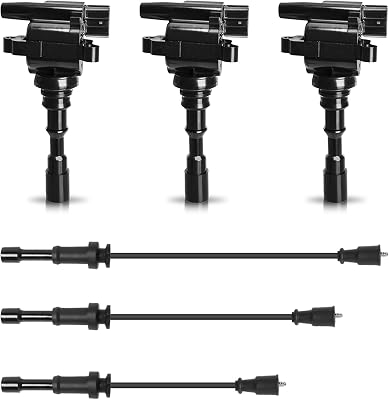 ENA Set of 3 Ignition Coil Pack and Wire Set 3.5 Compatible with Kia Sorento 2003 2004 2005 2006 3.5L V6 Replacement for UF431 2730039800 5C1435 C1445 S639297
