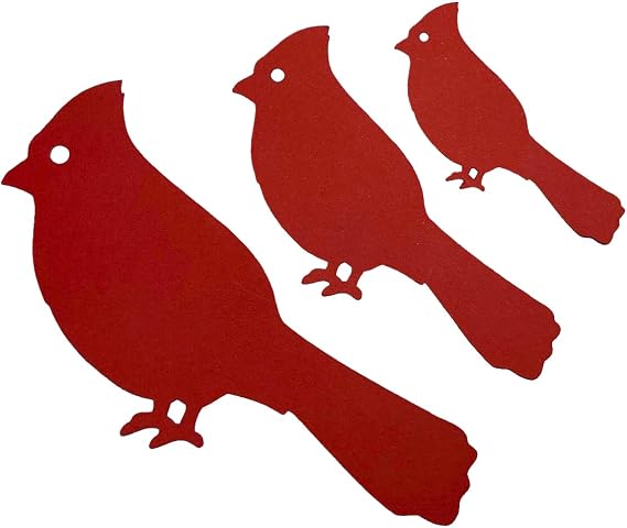 Cardinal cutouts Bird Confetti Red Cardinal party supplies Christmas Wedding Memorial Decorations Table scatter - Pick Size