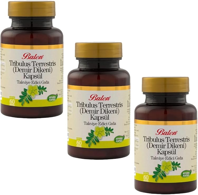 BALEN 3 Kutu Tribulus Terrestris Demir Dikeni Extraktı 60 Kapsül x 620 Mg x 3 Tiribulus
