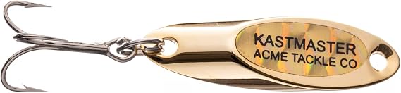 Acme Kastmaster Lure with Flash Tape, Gold/Gold, 1/8 Oz
