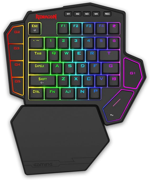 Redragon K585 HE Wired Rapid Trigger Magnetic One-Handed RGB Gaming Keypad | Silky POM Switches for Valorant FPS Precision, Zero Input Delay, 8K Polling, Dual-Module Structure, PRO Customize Software