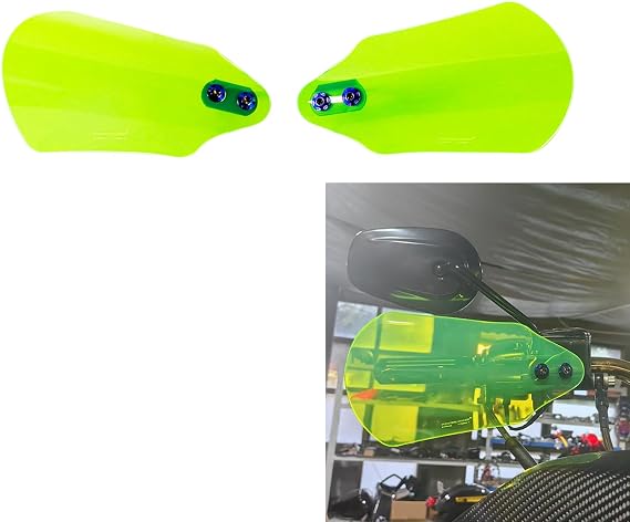 POWER JAMES Acrylic PMMA Transparent Green Hand Grip Hand Guard Windshield Air Deflector Fits for Harley Davidson Softail FLS Dyna FXD FXBB Sportster