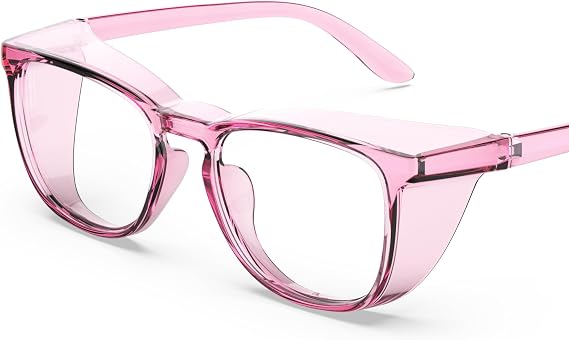TOREGE Safety Glasses Anti Fog, Clear Safety Goggles Eye Protection For Women And Men, Protective Eyewear With Anti-Blue Light Lens, Scratch Resistant Work Glass For Nurse(Deep Purple)