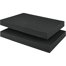 2 Pcs Pre-Cut Polyurethane Foam Sheet, Tool Box Pluck Foam 40 x 30 x 4cm Foam Inserts Foamboard for Tool Organisation, Camera Cases, Game, Glass Padding, DIY
