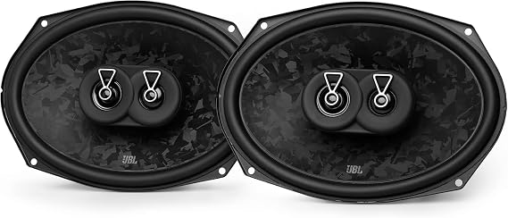 JBL Stage3 Gen2 968MF 6 x 9 Inch 3-Way Coaxial Car Speaker without Grille 80 W RMS and 640 W Peak 4 Ohm Impedance Fibre Optic Membrane with PEI Tweeter for Deep Bass and Car Sound System Upgrade