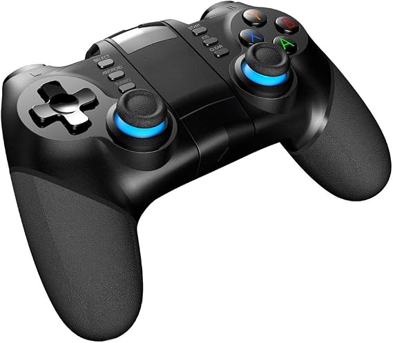 Bluetooth Mobile Phone Game Controller, Wireless Gamepad Joystick with Turbo Function Telescopic Bracket for PC/Android Elasticity ≤85mm